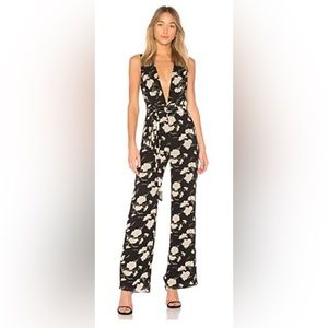 Privacy Please (Revolve) floral jumpsuit with tie waist